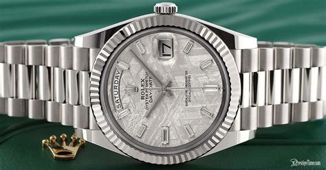 meteorite day date rolex|rolex day date 40 platinum.